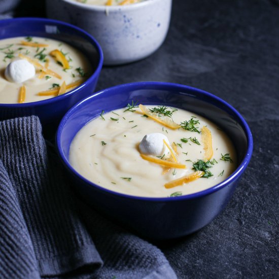 Creamy Sunchoke Soup with Lemon