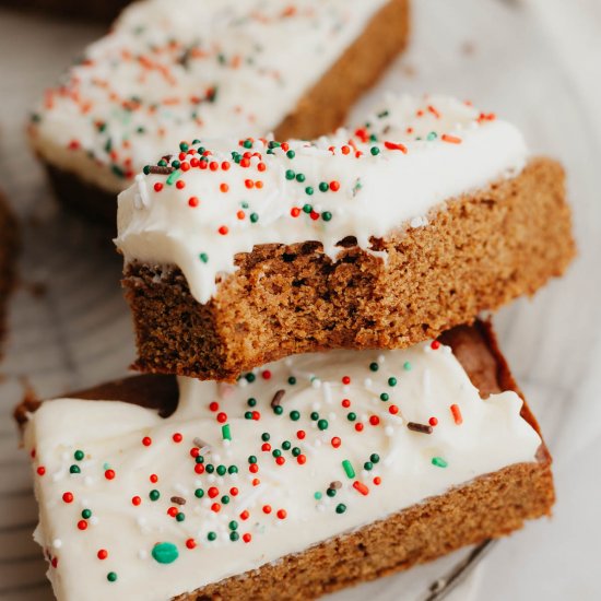 Gingerbread Cookie Bars