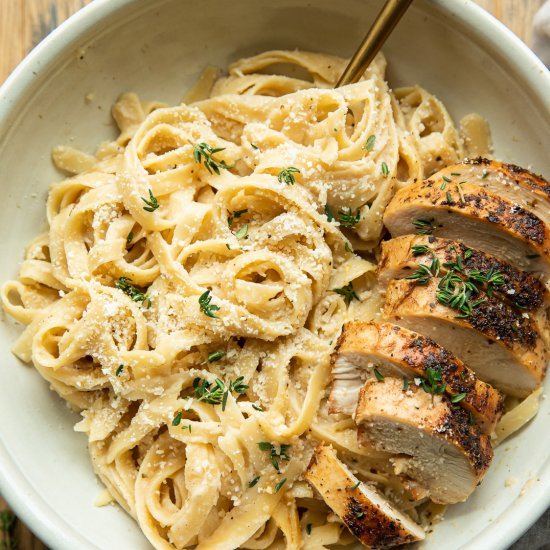 Healthy Chicken Alfredo