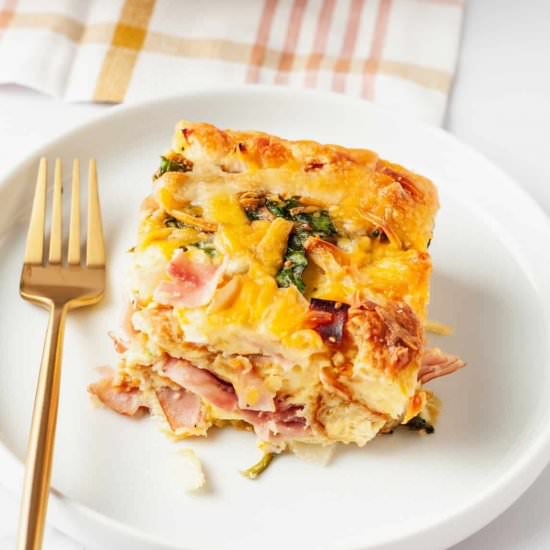 Breakfast Croissant Casserole