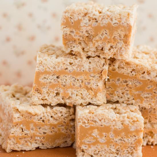 Butterscotch Rice Krispie Squares