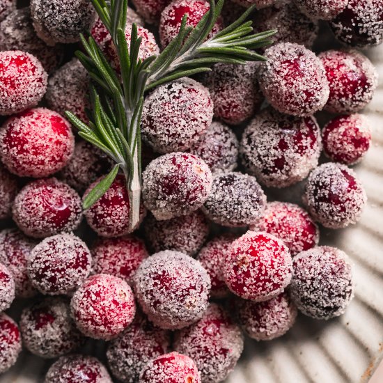 2-Ingredient Sugared Cranberries