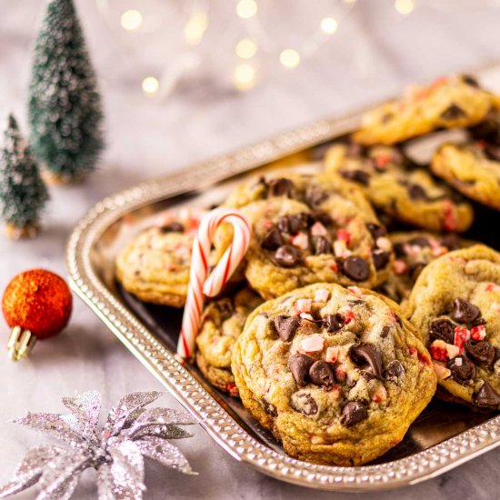 Peppermint Chocolate Chip Cookies