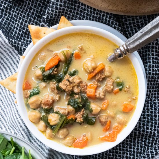 Chickpea Soup with Sausage Recipe