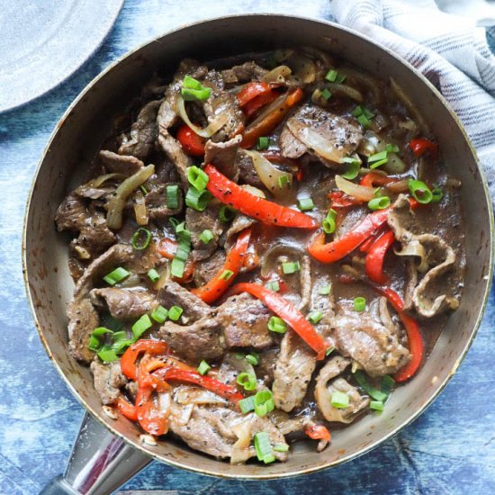 Tender Garlic Pepper Beef