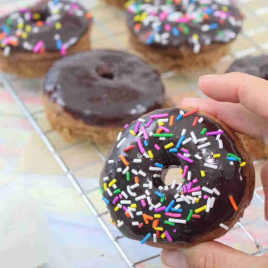 Chocolate Glazed Protein Donuts