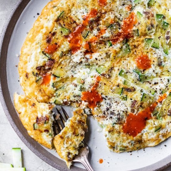 High-Protein Zucchini Omelet