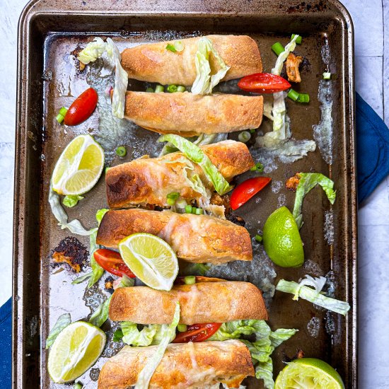 Crispy Baked Chicken Taquitos