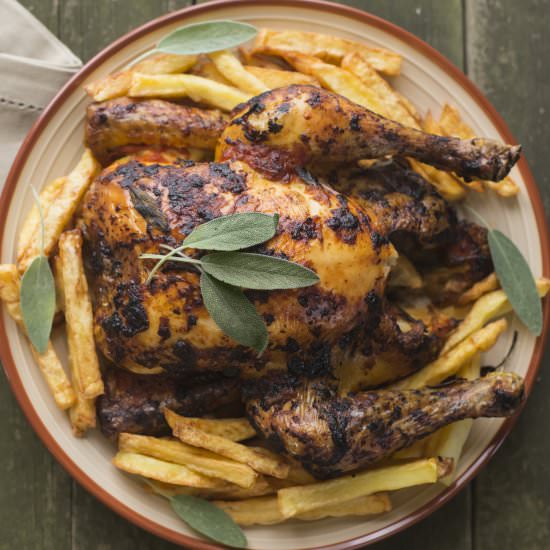 Roast Chicken with Sage and Garlic