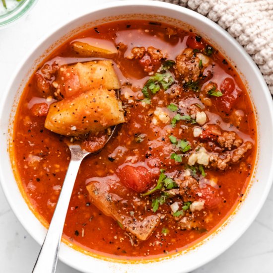 Instant Pot Hamburger Soup