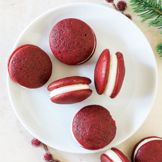 Red Velvet Whoopie Pies