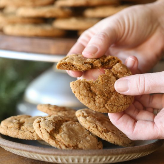 Sourdough Ginger Molasses Cookies