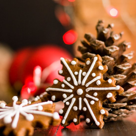 Snowflake Gingerbread Cookies