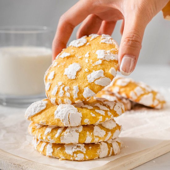 Yuzu Lemon Crinkle Cookies