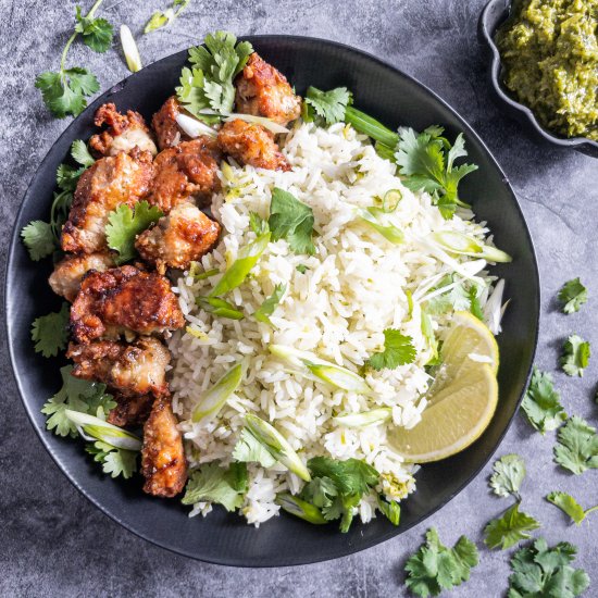 Green Curry Fried Rice with Chicken