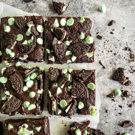 Grasshopper Pie Brownies