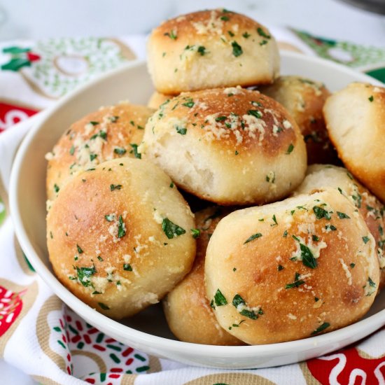 Garlic Parmesan Sourdough Rolls