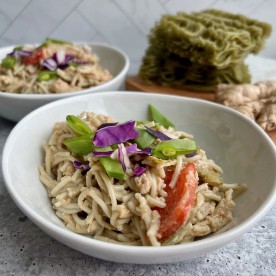 Ramen with Peanut Coconut Sauce