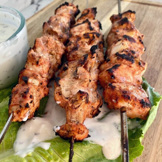 Middle Eastern Chicken Skewers