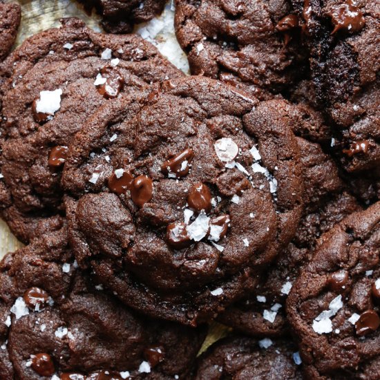 Vegan Double Chocolate Chip Cookies