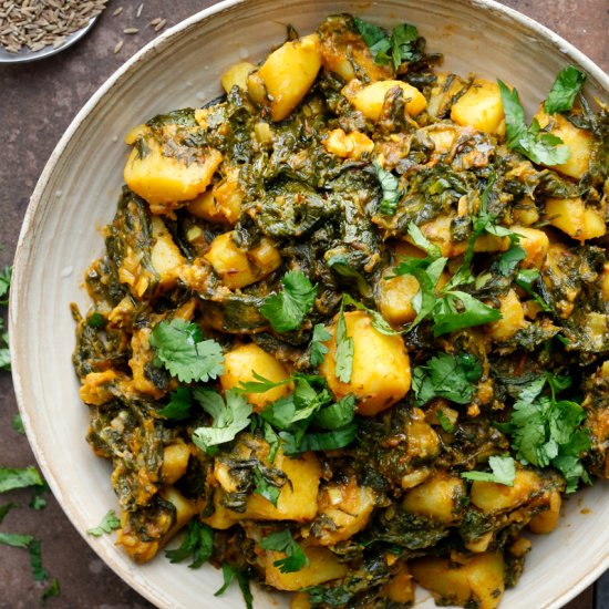 Authentic Aloo Palak