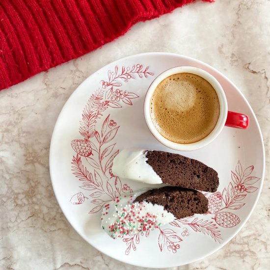 Chocolate Gingerbread Biscotti