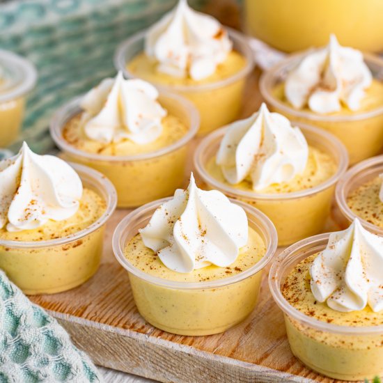 Eggnog Pudding Shots