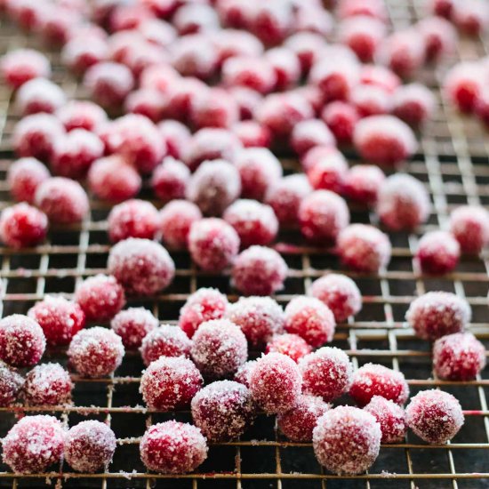 Easy Sugared Cranberries