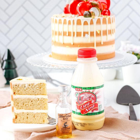 Eggnog Cake with Rum Frosting