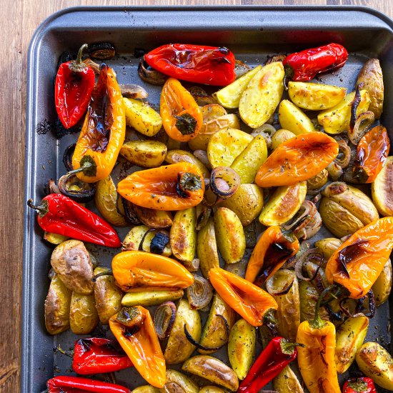 Crispy Breakfast Potatoes & Peppers