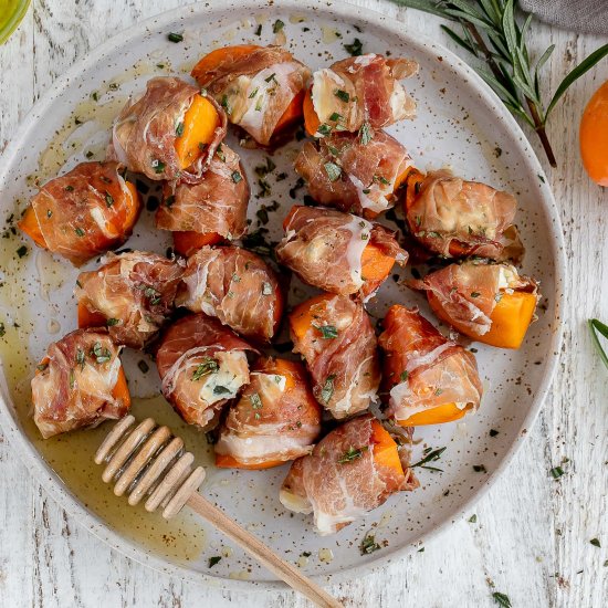 Prosciutto Wrapped Persimmons