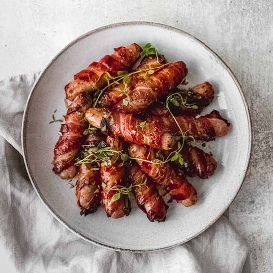 Sausages Wrapped In Bacon