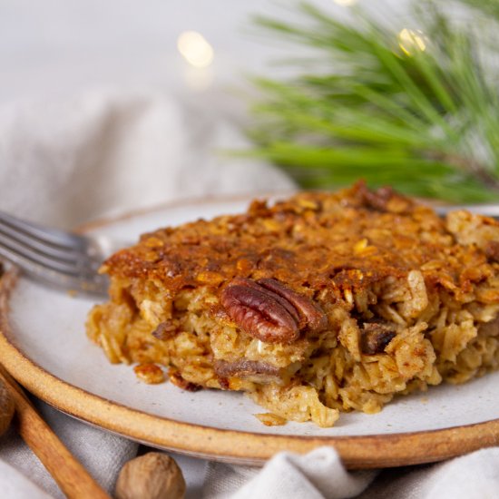 Baked Eggnog Oatmeal