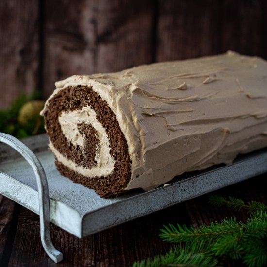 Chocolate Yule Log, Buche de Noel