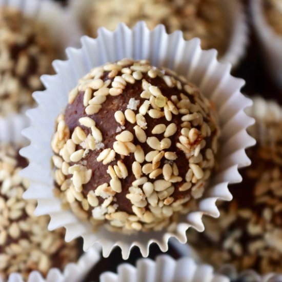 Chocolate Halva Truffles