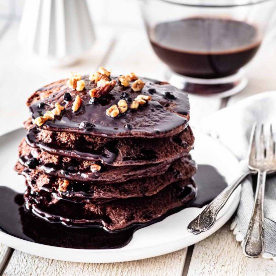 Chocolate Protein Pancakes