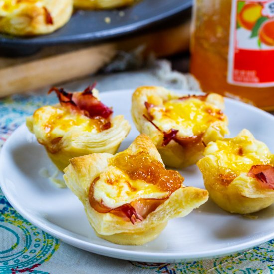 Ham and Brie Puff Pastry Cups