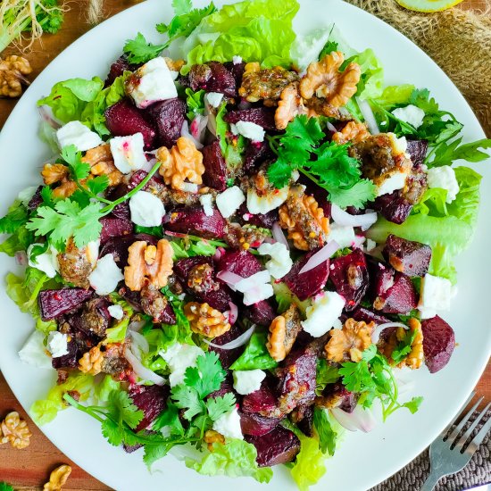 Beetroot Walnut Feta Salad