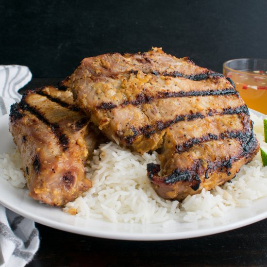 Grilled Lemongrass Pork Chops