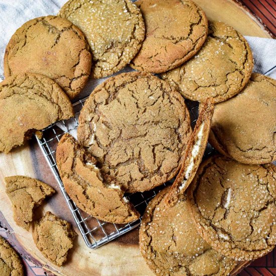 Gingerbread Cheesecake Cookies