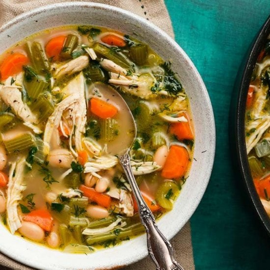 Lemon White Bean Chicken Soup