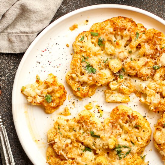 Cheesy Cauliflower Steaks