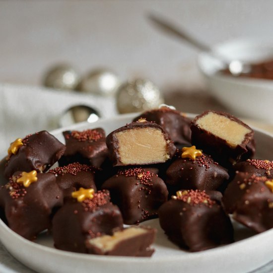 Peanut butter and chocolate stars