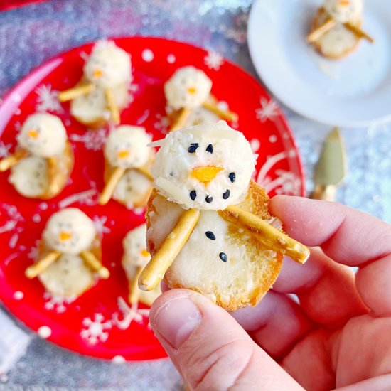 Melting Snowman Crostini