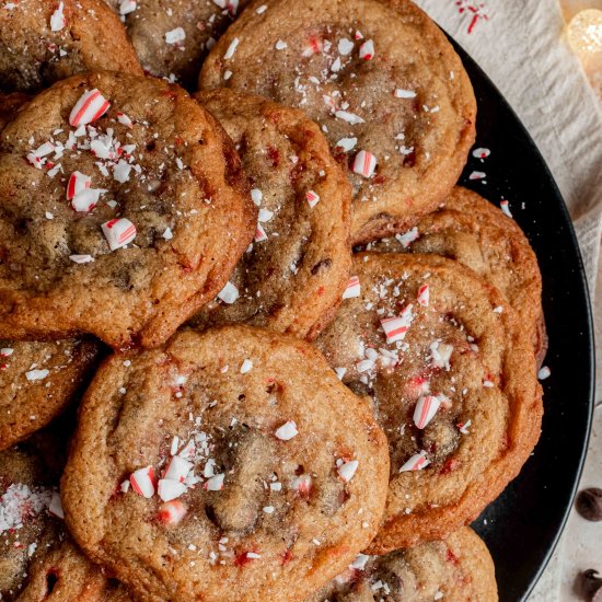 peppermint chocolate chip cookies