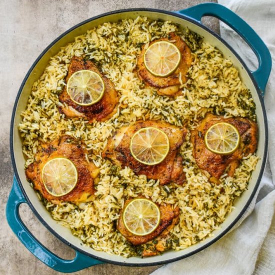 Lime Chicken with Cilantro Rice