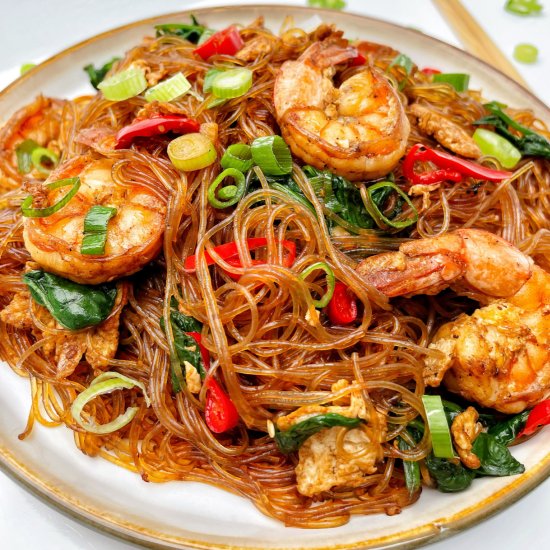 Soy Sauce Shrimp Glass Noodles