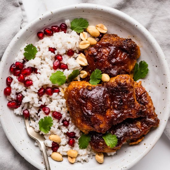 Peanut Pomegranate Chicken