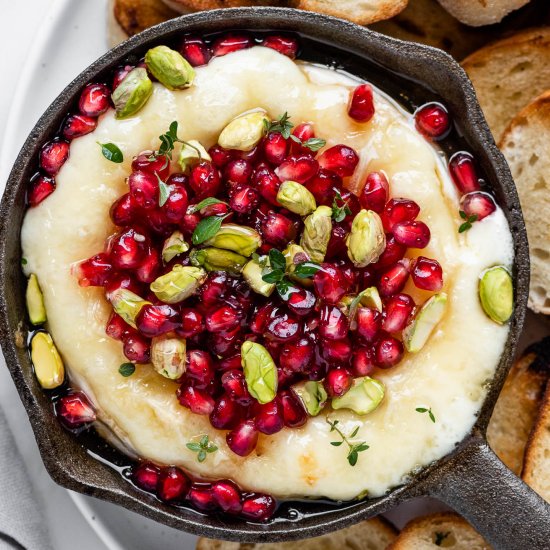 Pomegranate Baked Brie