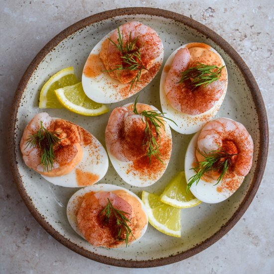 Prawn Cocktail Devilled Eggs